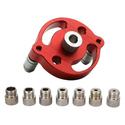 Self Centering Dowel Jig Drill Guide, Vertical Hole Locator - color: Red