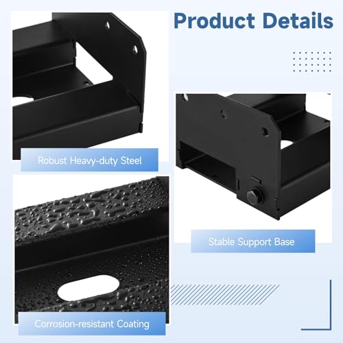 yeesport 8 Pcs 6x6 Post Bases for Concrete, Heavy Duty Steel Post Brackets with 1" Standoff, Black Coated Fence Post Anchors for Deck, Porch, Patio, Pergola, Inner Size 5.6x5.6