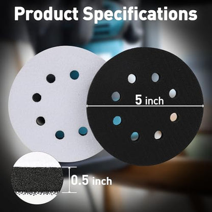 5-Inch 8 Holes Soft Sponge Cushion Interface Buffer Pad, Pack of 4 - size: 5inch-8holes-4pcs
