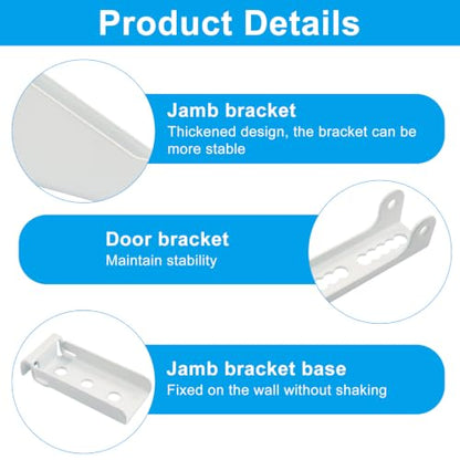 Reinforced Storm Door Closer Bracket Kit, White - color: White