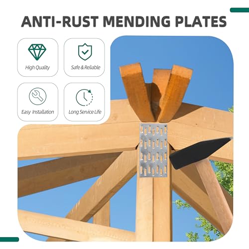 60 Pack 4"x2" Pronged Truss Plates with 8mm Nail Teeth
