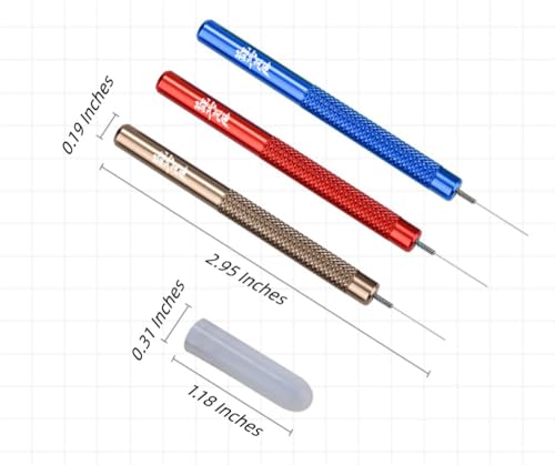 ANSAI 3-Piece 3 Colors Mini Precision Hobby Tool Set,Metal Applicator Needles for Adhesive Dispensing