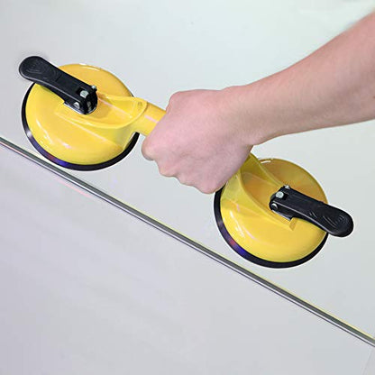 FCHO Glass Suction Cups Heavy Duty for Tile Glass Lifting 2 Pack Yellow - color: Yellow