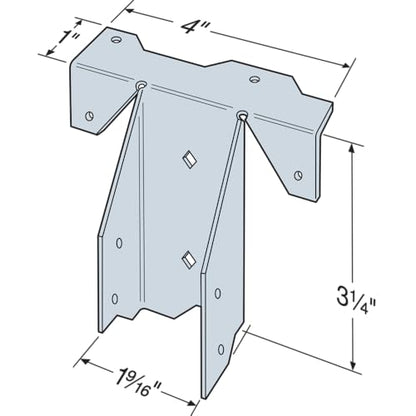 Simpson Strong-Tie RR RR Galvanized Ridge Rafter Connector for 2x6 (Pack of 50) - size: 50 Each