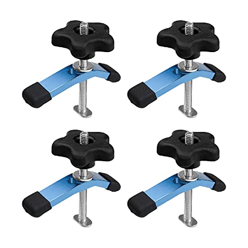 POWERTEC 71389-P2 T-Track Mini Hold-Down Clamp, 3-5/8" L x 3/4" Width, Set of 4 - style: 3-5/8" Hold Down Clamps (4PCs)