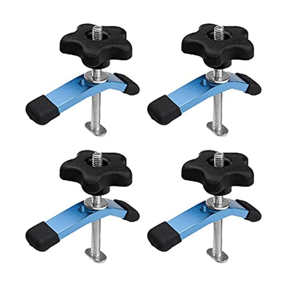 POWERTEC 71389-P2 T-Track Mini Hold-Down Clamp, 3-5/8" L x 3/4" Width, Set of 4 - style: 3-5/8" Hold Down Clamps (4PCs)