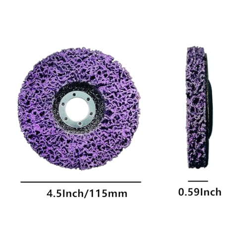 4 1/2 Inch Strip Wheel Discs for Angle Grinder - 4.5''x7/8'' Silicon Carbide Grinding Stripping Wheel Sanding Discs with 7/8'' Arbor for Cleaning,Remove Rust,Paint,Welds,Coating - style: Purple