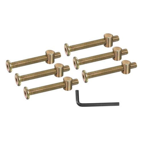 PATIKIL Bunk Bed Bolts and Nuts Kit M8x65mm Furniture Bolts Hex Drive 6Set - size: M8x65mm