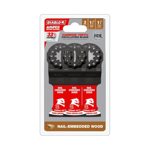 Diablo Amped Demo Demon Starlock Carbide Teeth Oscillating Blade - 3-Pack