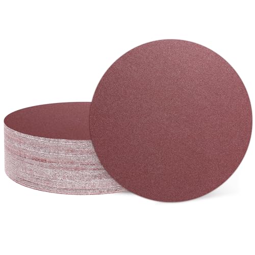 HARFINGTON 15 Pcs 5 Inch Sanding Disc 100 Grit Red Aluminum Oxide - size: 5 Inch(100 Grit)