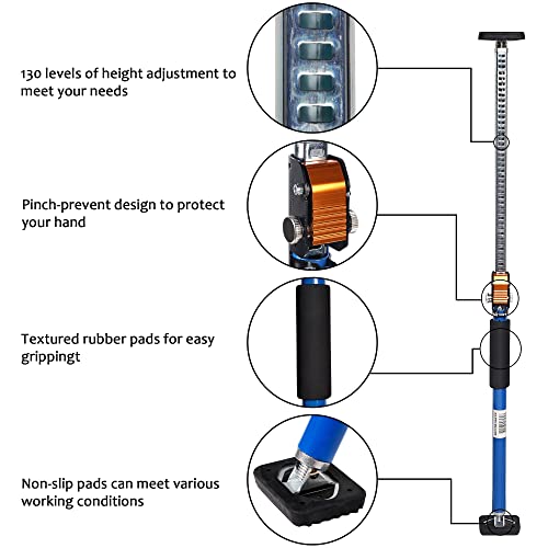 SAND MINE Third Hand Tool, Adjustable Support Pole, 3rd Hand Support System, Steel Support Rod for Cabinet Jacks Cargo Bars Drywall Support, Extends from 25 Inch to 45 Inch, 2 Pack