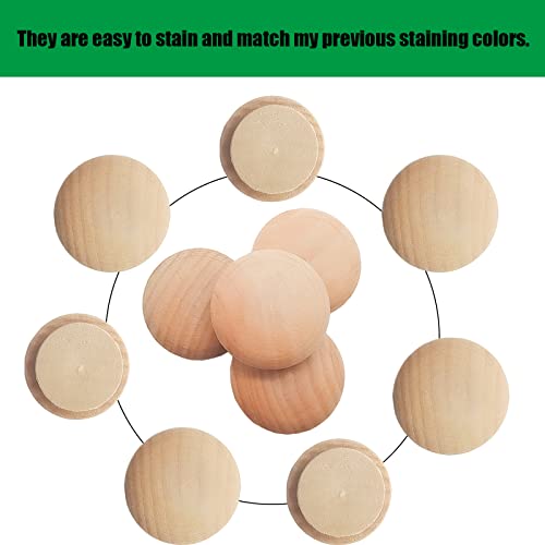 Wood Button Top Plugs 20mm/0.78inch Wood Plugs Hardwood, Screw Plug Wooden Hole Plugs Caps Screw or Screw Holes Craft Furniture Woodworking,.(25x20mm Pack of 50) - size: 20mm/0.78inch