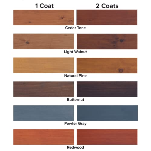 DEFY Ultra Semi-Transparent Outdoor Wood Stain and Sealer - UV & Moisture Resistant, Butternut - 1 Gallon - color: Butternut