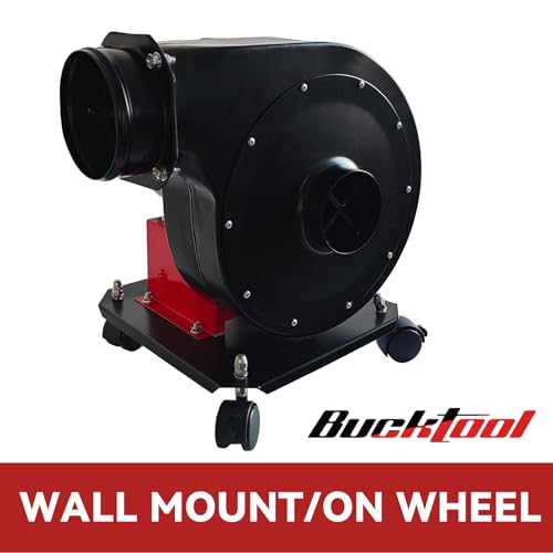 BUCKTOOL 1.2HP Wall Mount Dust Collector for Woodworking, 660 CFM Airflow - size: 660 CFM