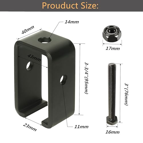 6-Pack 1-5/8" Strut Channel Trolley Hanger Bracket for UNISTRUT - style: Black 6 Pack