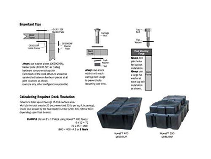 Dock Edge + Inc. Female 9/16-Inch Square Hole Outside Corner Heavy Duty Floating Dock