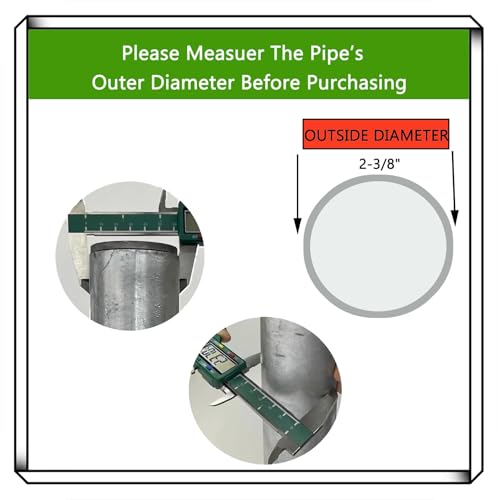 2-3/8" Fence Bracket,12Pcs Galvanized Pipe Grip Tie for Metal Posts - size: 12pcs