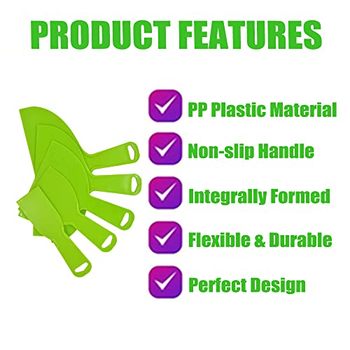6 Inch Plastic Putty Knife, 3Pcs Flexible Paint Scraper Tool for Spackling - size: 6 inch