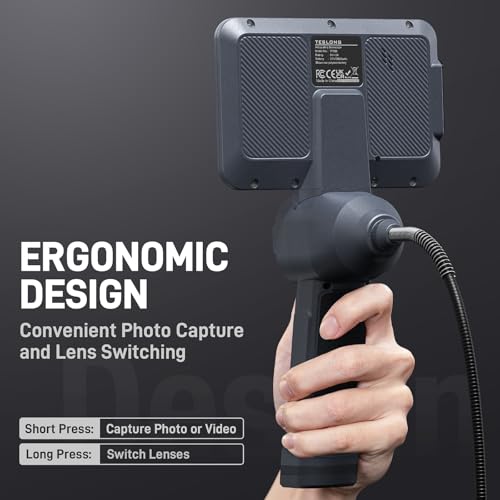 Teslong Dual Lens 4-Way Articulating Borescope for Wall Engine Inspection
