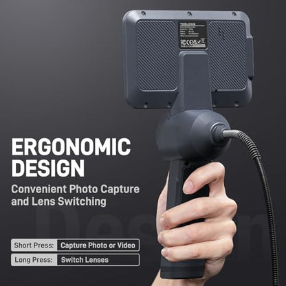 Teslong Dual Lens 4-Way Articulating Borescope for Wall Engine Inspection