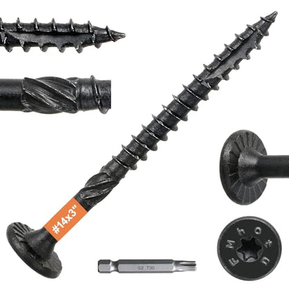 #14 x 3 Wood Structural Lag Screws - size: #14 x 3"