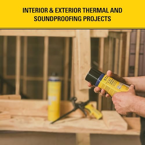 Stanley F902 Window & Door Foam Sealant (2x12 Oz.) – Low Expansion Polyurethane Insulating Spray Foam | Gaps and Cracks Filler for Window & Door Frames, Waterproof Sealant with Straw | 12 Oz. 2 Pack - size: 2 Pack