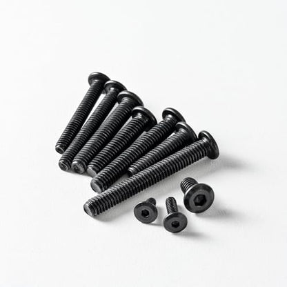M2.5 x 6mm(50 Pack) Metric Flat Head Hex Socket Cap Screws Bolts, Black Oxide 304 Stainless Steel 18-8, Hex Drive, Bright Finish Fully Machine Thread - size: M2.5 x 6