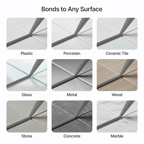 Hemway Kitchen & Bathroom Light Gray Sealant & Adhesive - 300ml 1 Pack - color: Light Gray