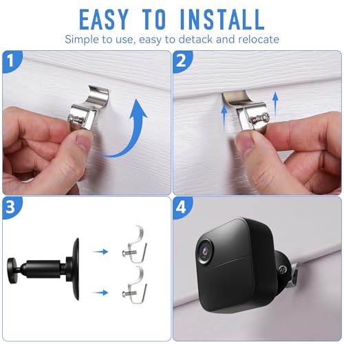 HUXOR Vinyl Siding Hooks for Mounting Cameras, No-Hole Siding Clips, 20 Pcs - size: 20 Pack