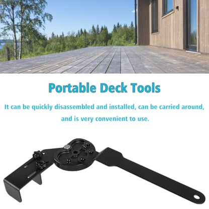 Deck Board Straightening Tool, Heavy Duty Wheeled Deck Straightening Tool, Adjustable Straightening and Locking Tool for Faster & Easier Deck Installation, Suitable for Wooden & Metal Decks