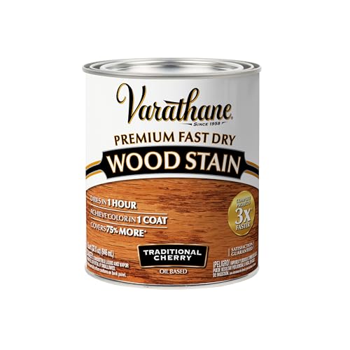 Varathane Premium Fast Dry Traditional Cherry Wood Stain - color: Traditional Cherry, size: 1 Quart (Pack of 1)