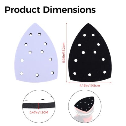 Gosknor 5Pcs 11-Hole Foam Sander Pads for Mouse/Triangle Detail Sanders