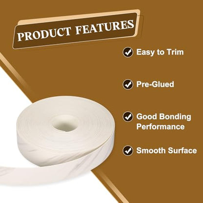 uxcell 1-3/8 Inchx25ft Wood Veneer Edge Banding Pre-Glued Flexible - size: 1-3/8 Inch x 25ft