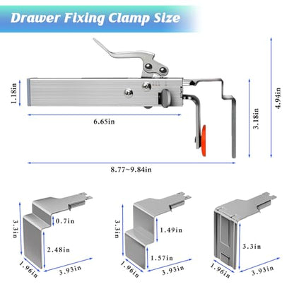 2 Pack Drawer Front Installation Clamps, Quick-Install Drawer Fixing Clamp