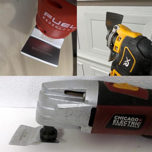 XXGO 10 Pcs Oscillating Tool Rigid Scraper Blade for Sealant Carpet Removal - size: Multi Tool Scraper Blade - 10 Pcs
