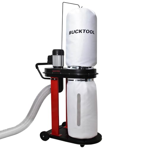 BUCKTOOL 750 CFM Auto-Start Dust Collector,1.2HP 13-Gallon Capacity - size: 750 CFM