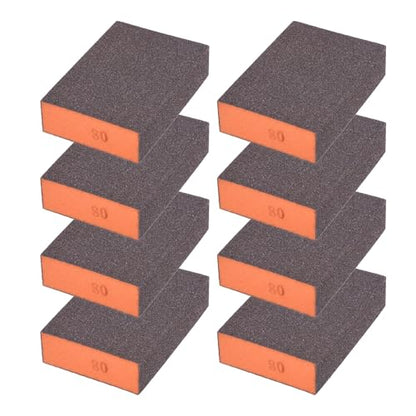 8Pcs 80Grit Sanding Sponges, Wet Dry Sanding Blocks - size: 80Grit