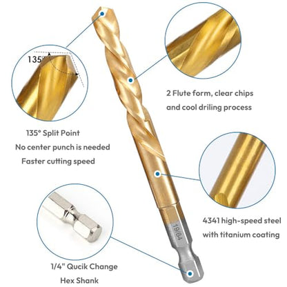 11 Pcs Stripped Screw Extractor Set, Reverse Drill Bit Extractor Set