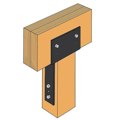 2 PCS 4x6 Column Caps Tie Bracket, Post to Beam Connector for Pergola
