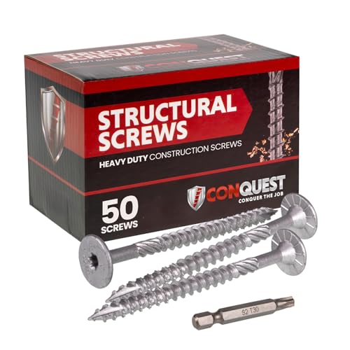 Conquest Structural Wood Screws, 0.275" x 3 1/2" - size: 0.275" x 3 1/2"