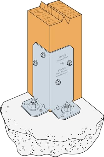 Simpson Strong-Tie RPBZ RPBZ ZMAX Galvanized Retrofit Post Base for Double 2x4 (Pack of 12)