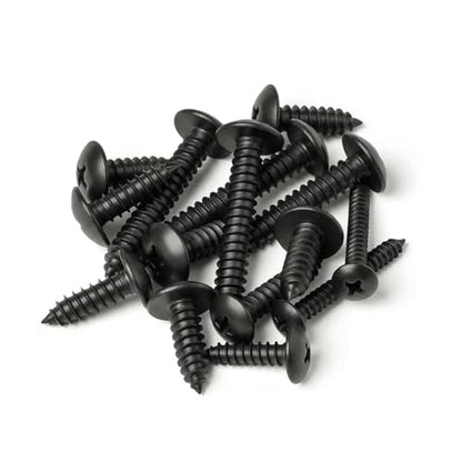#14 x 2 (20 Pack) Truss Head Sheet Metal Screws Phillips Drive Self-Tapping Wood Screws, Black Oxide 304 Stainless Steel Screw (18-8), Corrosion Resistant Screws - size: #14 x 2"