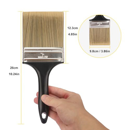14 Pack 4 Inch Paint Brushes - A Professional Range of Wall Paint Brushes, Deck Paint Brush, and Chip Brushes - Perfect DIY Painting Tools for Your Home or Business KUKLIPJIM - size: 14 Pack 4 Inch