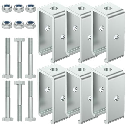 SKTREX Channel Trolley Track Hanger Bracket for UNISTRUT Strut Channel, 1-5/8 Intermediate Support Hange Bracket for All 1-5/8" Channel Trolley Track (6) - style: 6 pack