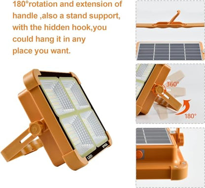 Portable LED Solar Work Light 100W 16500mAh 10000LM - color: Orange