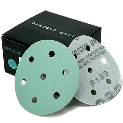 7-Hole 3.5-Inch / 90mm Sanding Discs for Festool RO 90 Rotex by Serious Grit - size: 180 Grit
