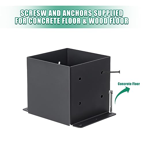 4 Set 6"x 6" Post Base (Inner Size 5.6"x 5.6" - size: 4 Pcs, style: 5.6"x 5.6"