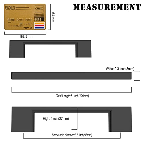 Amerdeco 10 Pack Matte Black Cabinet Pulls, 3-3/4" - color: Matte Black, size: 3.75" hole center