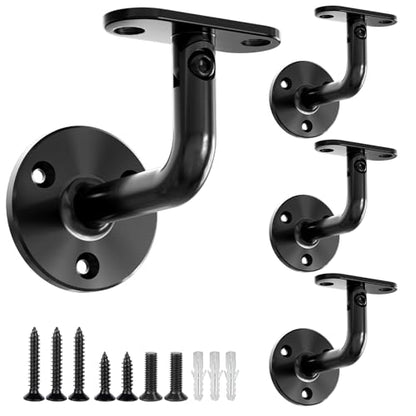 316 Stainless Steel Black Handrail Bracket (4-Pack) - style: Black - 4 Pack