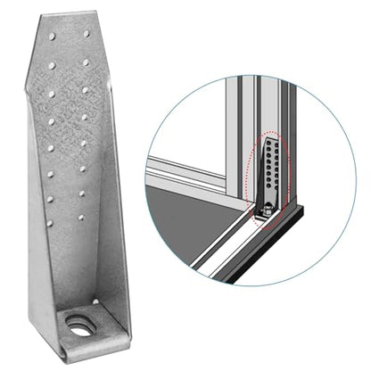 GBGS 6 PCS Deck Tension Tie Bracket,Holdown Bolted,1/8" Thick